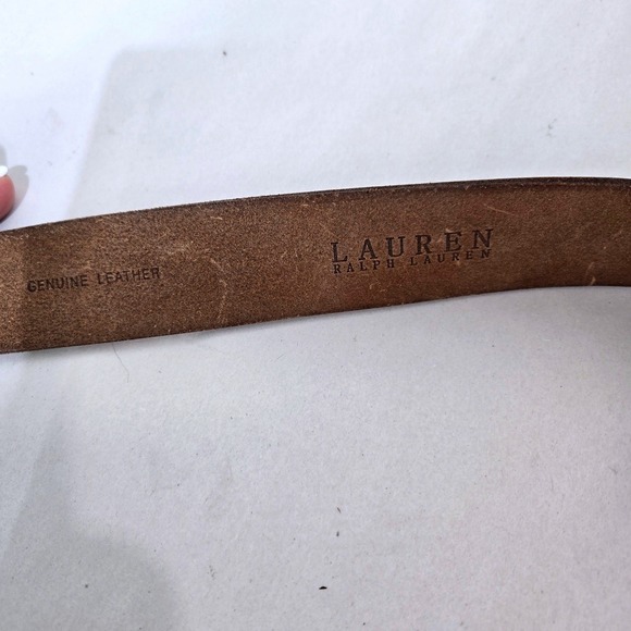 VTG Ralph Lauren Equestrian Saddle Leather Brass O Ring Adjustable Belt #993 main image 7